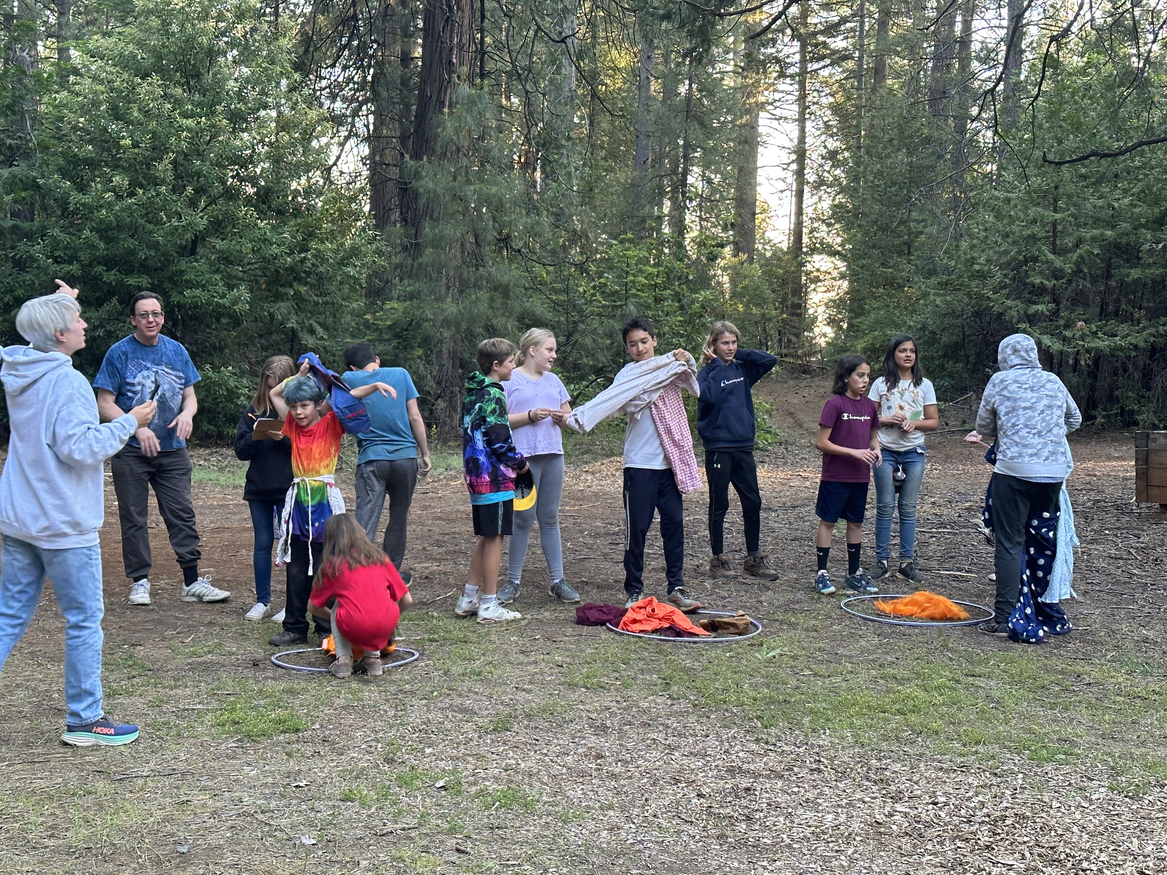 Campers about to play games