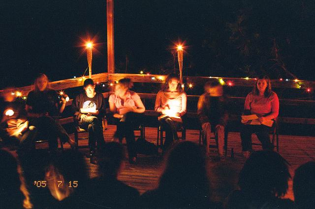 Late night group worship