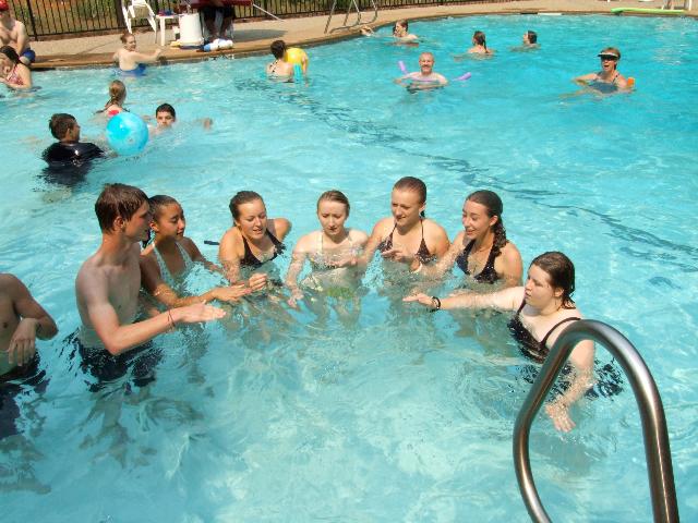 Spending time in the pool