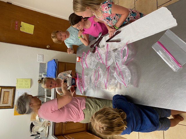 Making tie-dye shirts