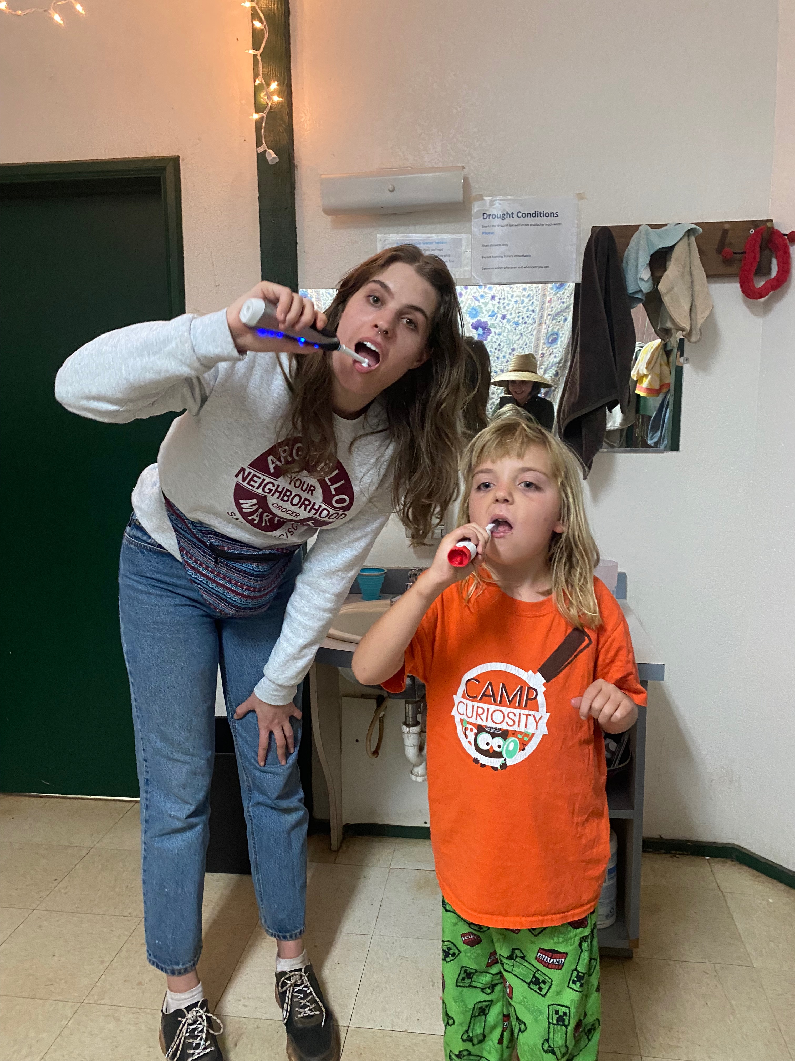 Danica brushing her teeth :)